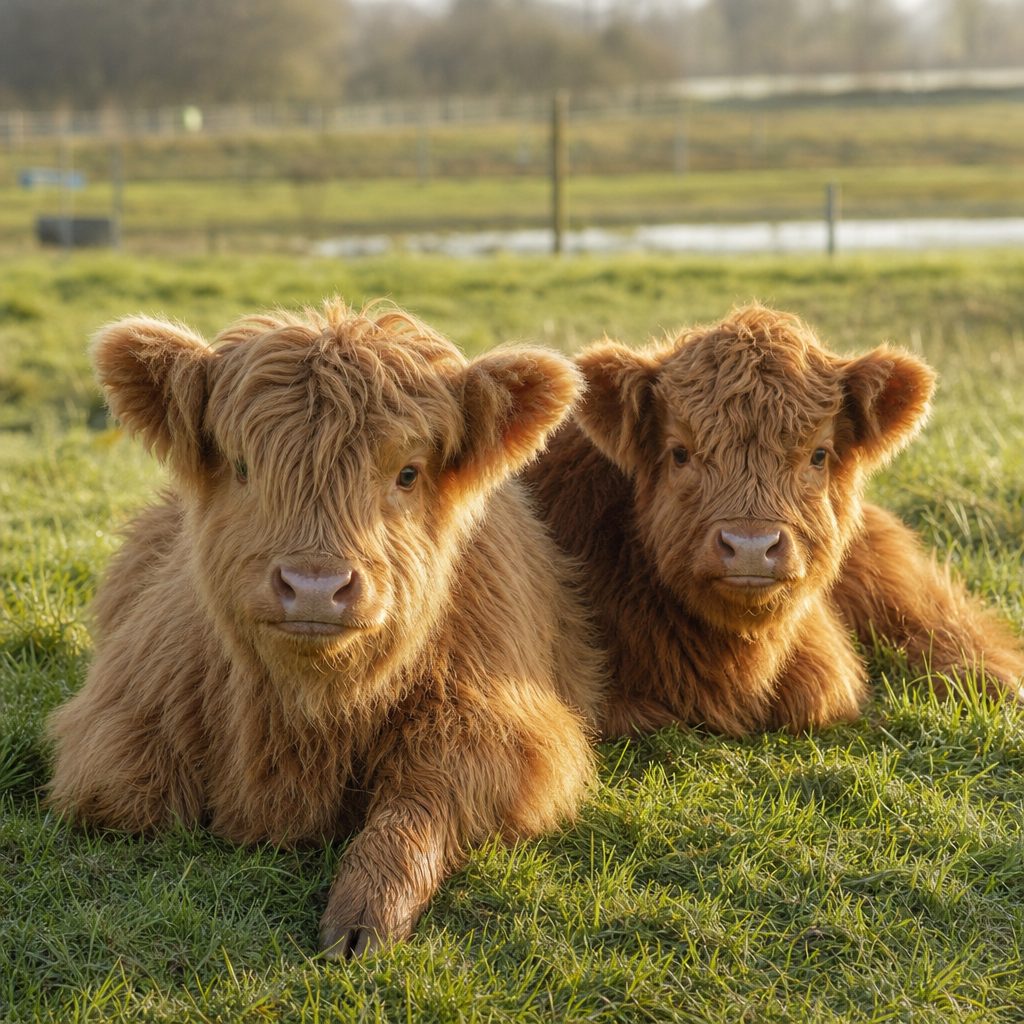 Meet Clementine & Cullen – Our Adorable Miniature Highland Calves for Sale